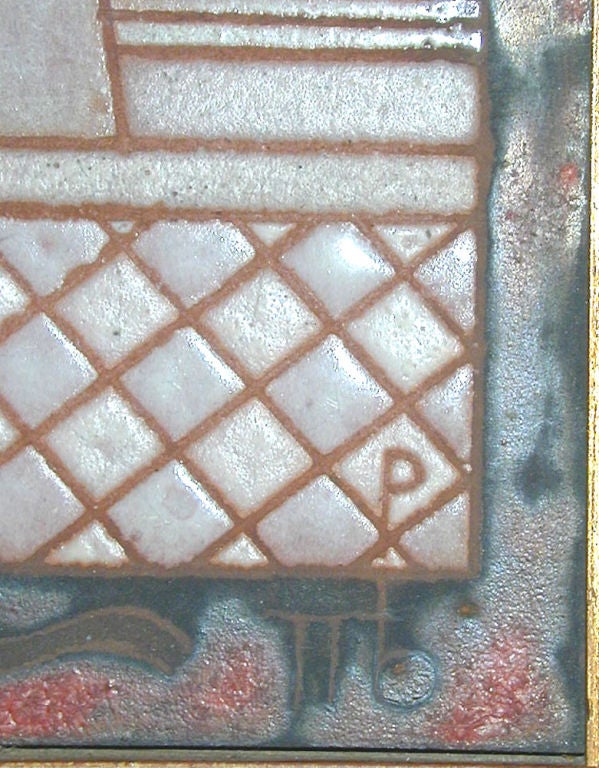 Pannello trittico di piastrelle del Medioevo di Panos Valsamakis 1