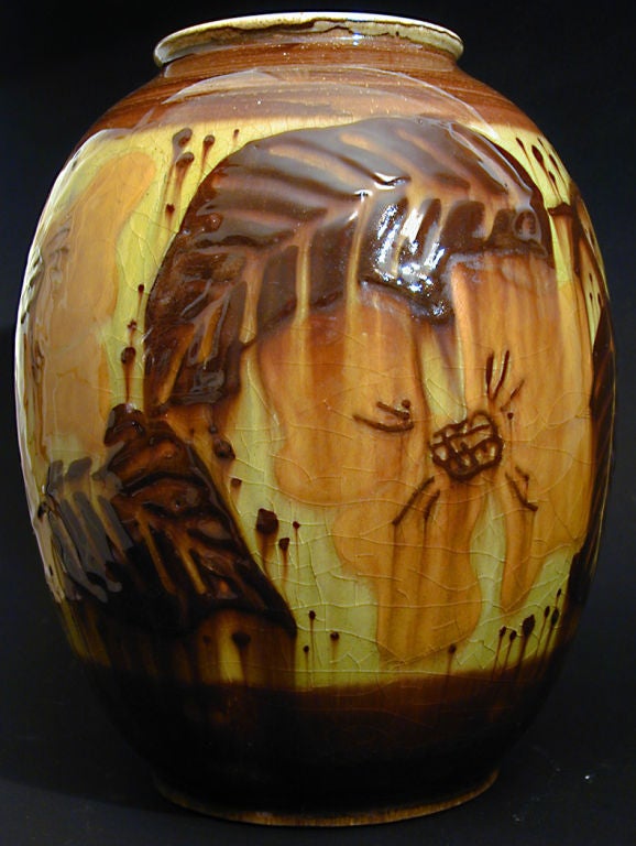 American Art Deco Masterpiece:  Large Vase by Barrett for Rookwood