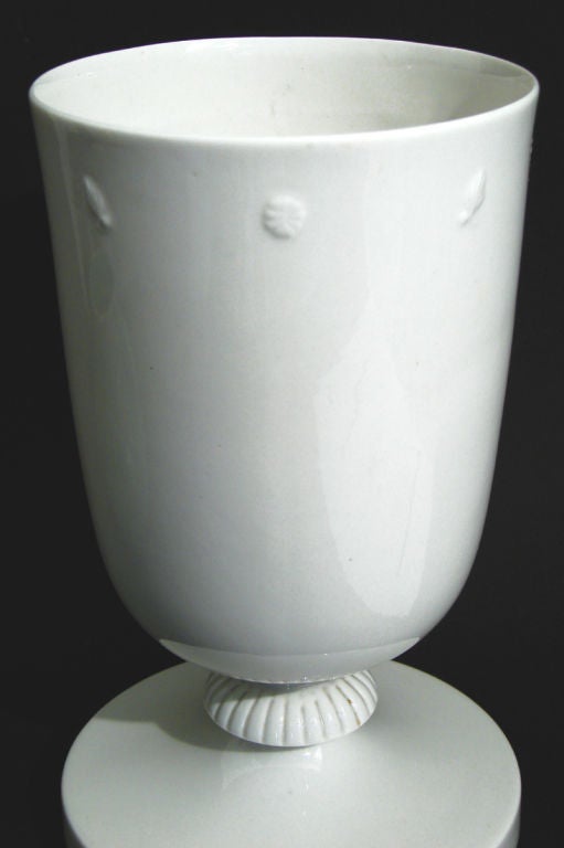 American Rare Art Deco Porcelain Vase, circa 1950s For Sale
