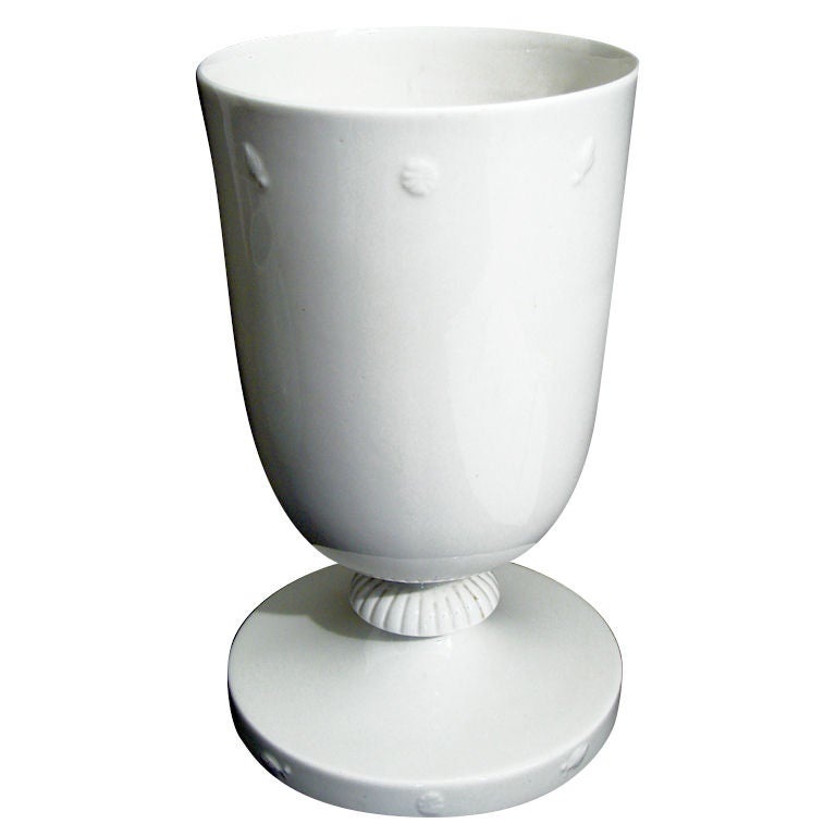 Rare Art Deco Porcelain Vase, circa 1950s For Sale