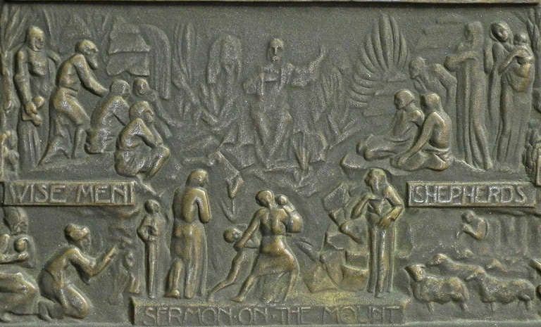 Bronze-Tafel im Art déco-Stil, Porträt von George Alexander im Angebot 1