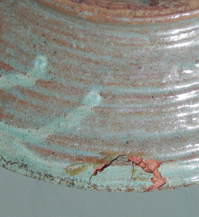 Importante ciotola in ceramica Art Deco con conchiglia a tromba di Linn L. Phelan In condizioni ottime in vendita a Philadelphia, PA