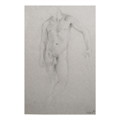 Drawing of Male Nude by John Koch