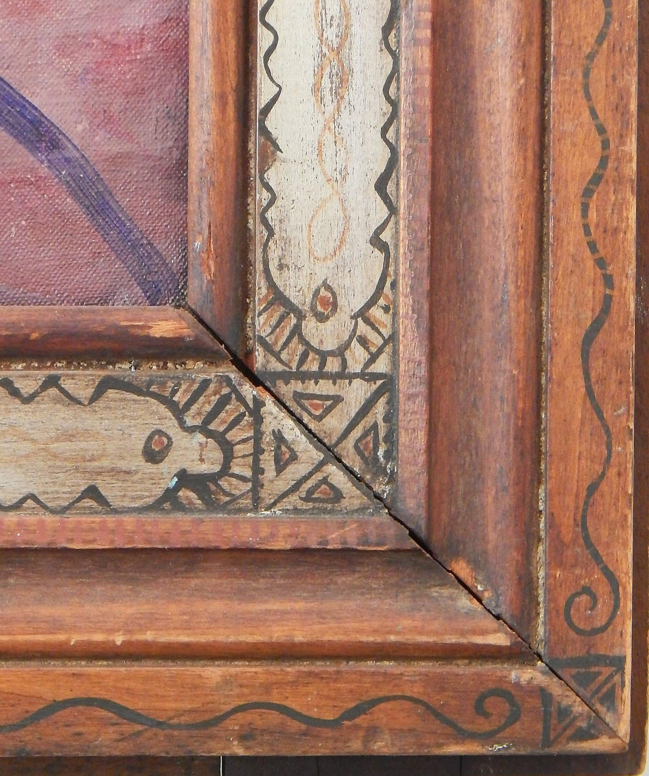 „Navajo-Mutter und Kind“, Gemälde von Martha Walter mit handgefertigtem Rahmen (Gemalt) im Angebot