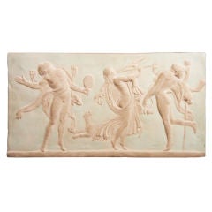 "Bacchanale, " Bas Relief Panel with Nude Figures