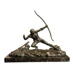 "Archer, " rare Art Deco bronze by Ghanu Gantcheff