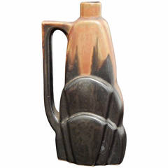 Antique Rare Art Deco Vase in Pitcher Form by Greber