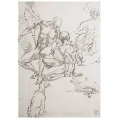 Used "Multiple Male Nudes, " drawing by Ben Messick