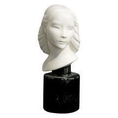 "Female Head, " ceramic sculpture by Waylande Gregory