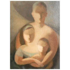 "Unity, " Fine Mid Century Oil Painting by McCormick