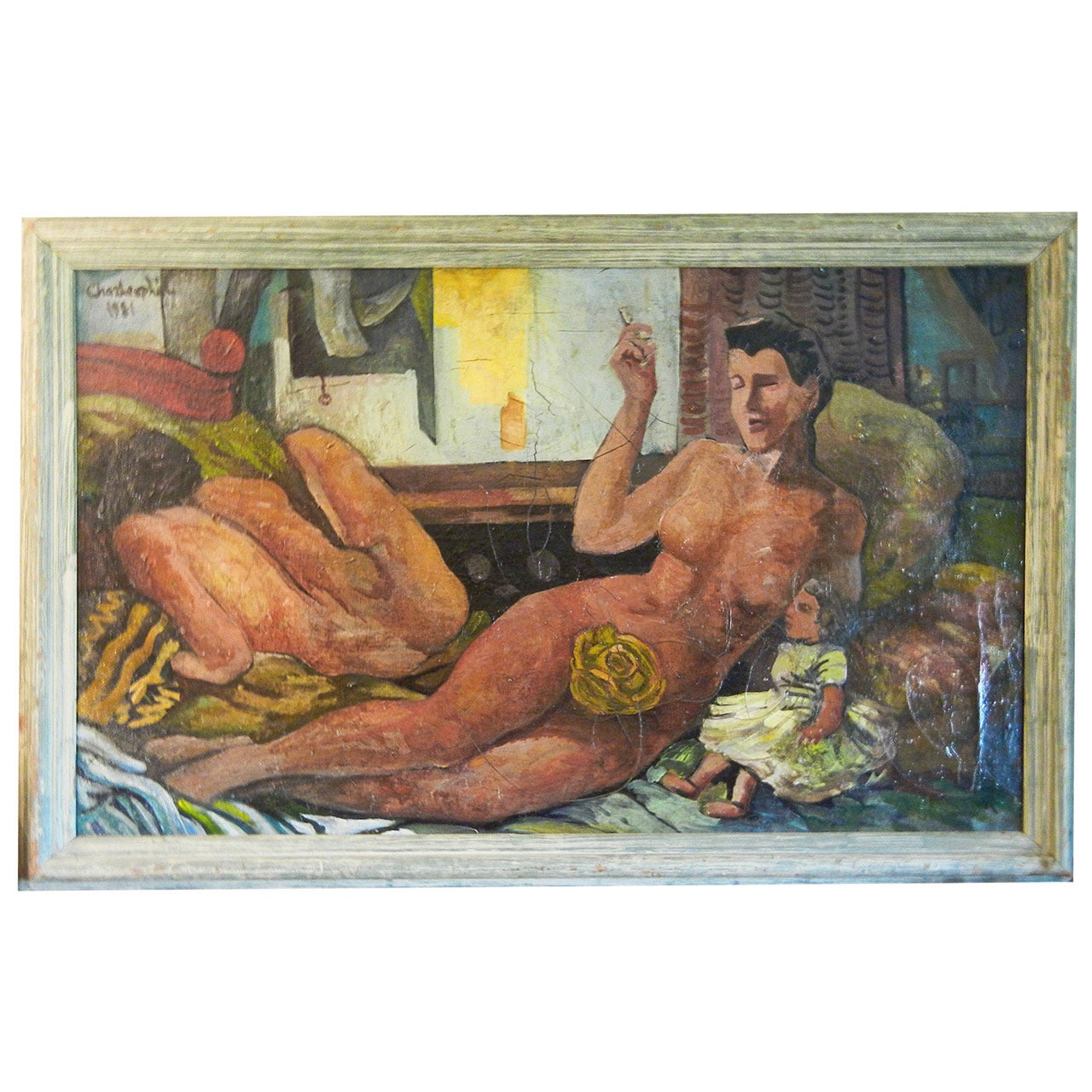 "After, " Large, Allegorical Painting with Nudes For Sale