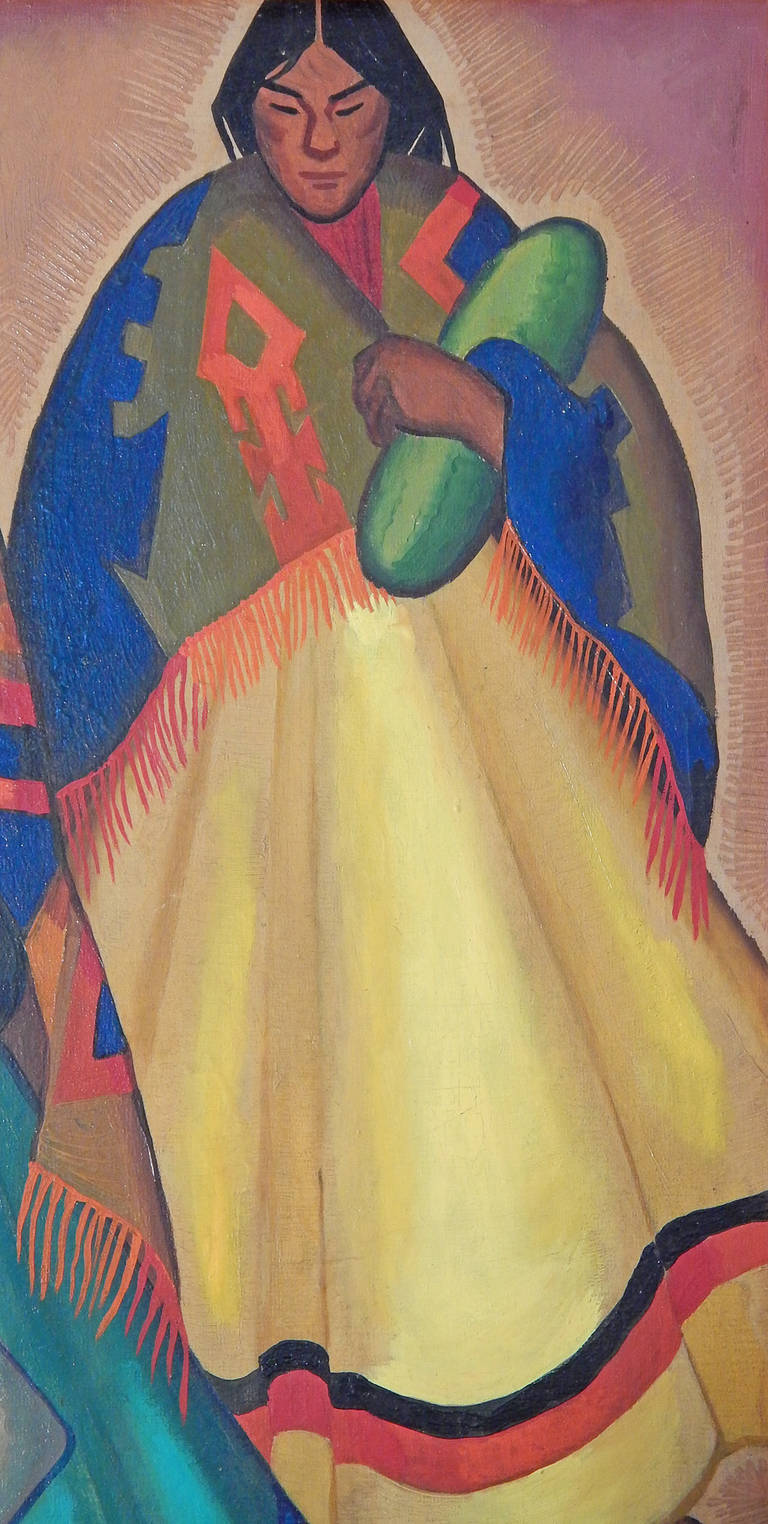 "Navajo Women, " Important WPA-era Painting by Frances Badger
