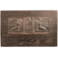 Basrelief-Tafel mit Aktdarstellungen aus der Sezessionszeit, Tschechoslowakei, 1910