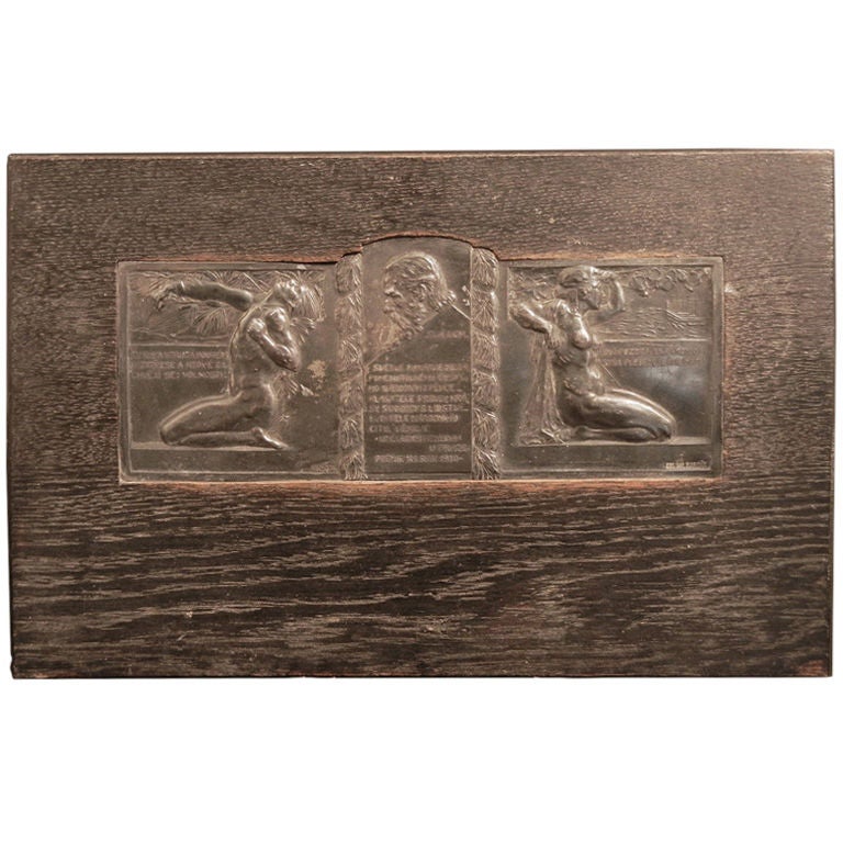 Secessionist Bas Relief Panel with Nudes, Czechoslovakia, 1910 For Sale