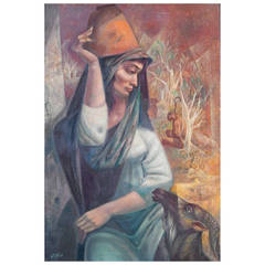 Pintura de mediados de siglo con el tema "Cantar de los Cantares", por Lenson