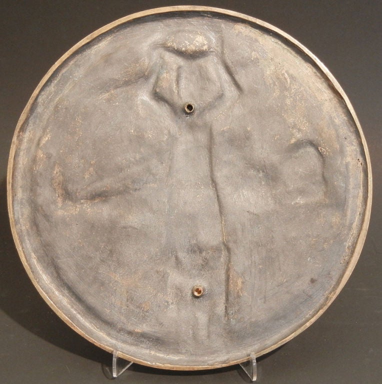 Seltener Bronze-Rondell im Art déco-Stil von Studin, Croatia (20. Jahrhundert) im Angebot