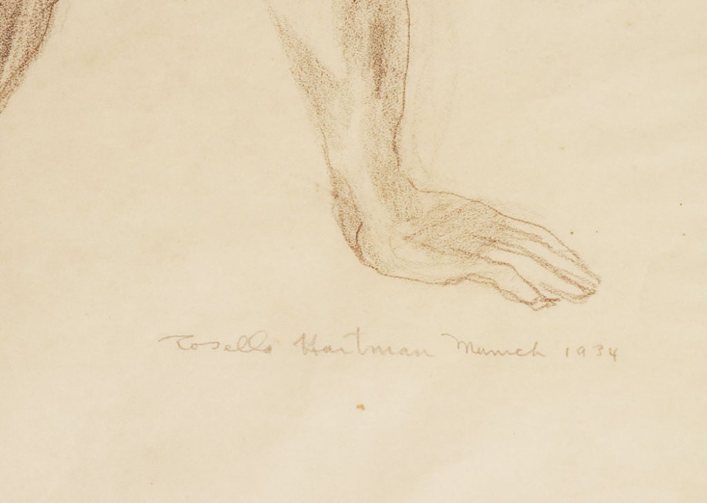 Paar männliche Akte von Rosella Hartman, Guggenheim-Sieger (Mitte des 20. Jahrhunderts) im Angebot