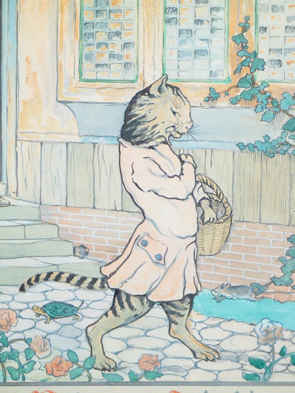 Américain « Jack Sprat avait un chat », célèbre illustration de Rhyme pour l'infirmière de 1911 en vente