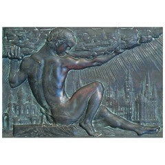 "Hercules Holding the Heavens, " bronze by Peterich, 1905