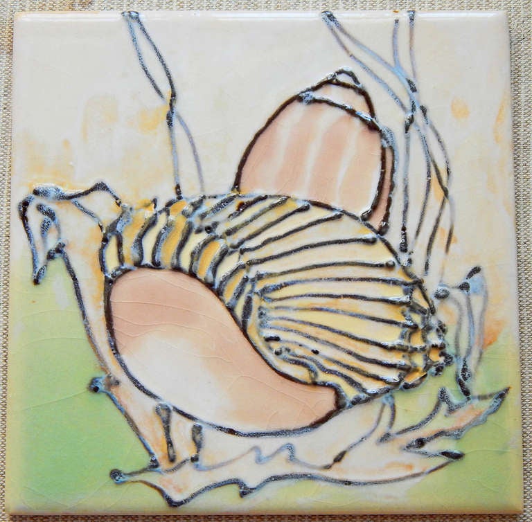 Set di tre piastrelle incorniciate 