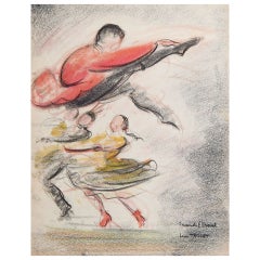 "Danzatrici ucraine", disegno Art Déco di Jean Target, anni '30