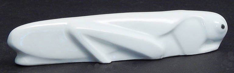 Juego de nueve inusuales apoyacuchillos Art Decó de porcelana, Francia en Excelente estado para la venta en Philadelphia, PA