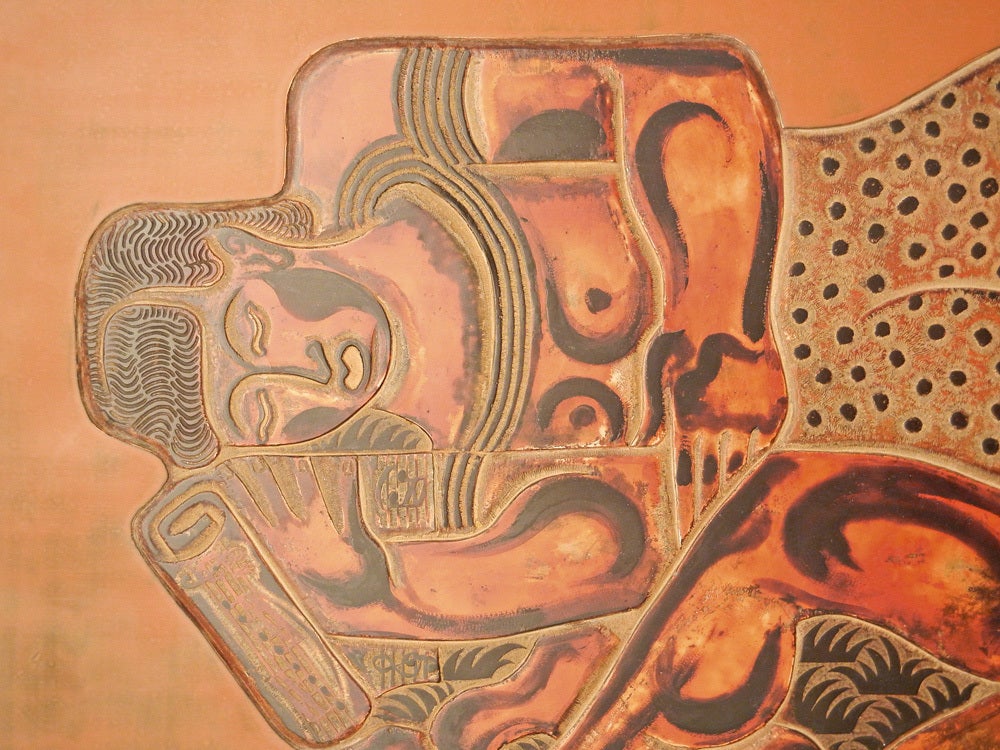 « Égypte et Nubia, », panneau de laque Art déco d'une grande importance Excellent état - En vente à Philadelphia, PA