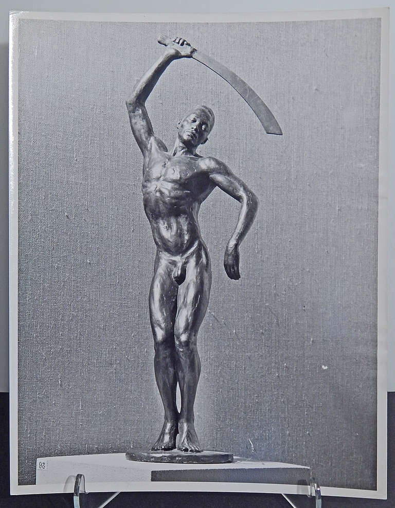 This original black and white photograph of one of Richmond Barthé's most important sculptures was taken by the famous studio of Morgan and Marvin Smith, who located on West 125th Street next to the renowned Apollo Theater.  The Smith brothers moved