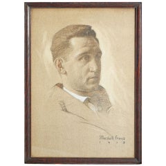 Fine Portrait of Man by S. Marshall Franz, Important Illustrator