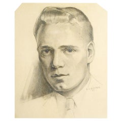 Art Deco Male Portrait by E. B. Minter, 1933