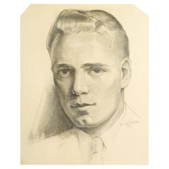 Art Deco Male Portrait by E. B. Minter, 1933