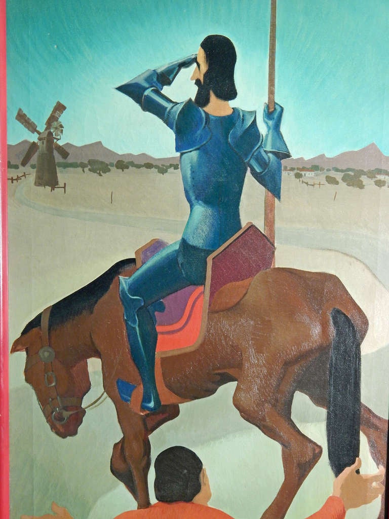 "Don Quixote, " Important WPA/Art Deco Mural Painting by Paul Julian