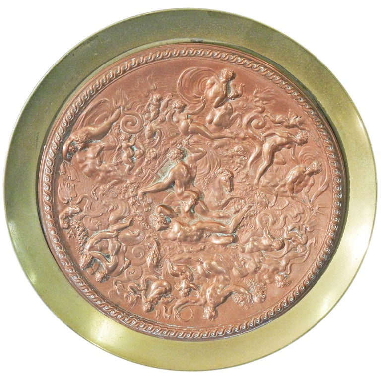 „Neptune and Undersea Bacchanale“, prächtige Bronze-Tazza