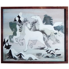 "Nature Most Natural" Important Painting by Radio City Music Hall Artist