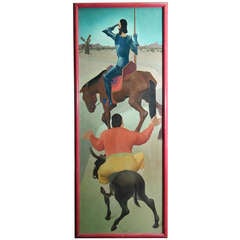 "Don Quixote," Important WPA/Art Deco Mural Painting by Paul Julian