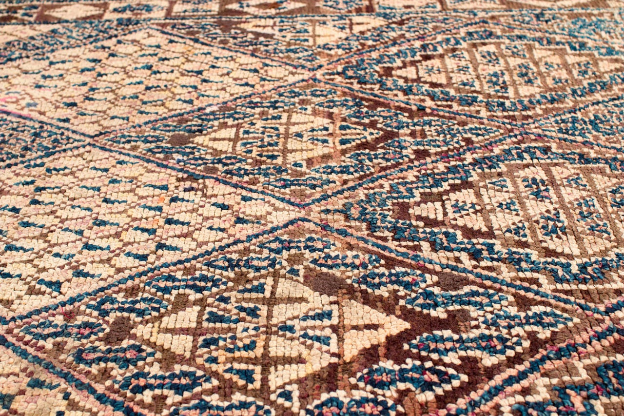 Antique Moroccan Rug In Fair Condition In New York, NY