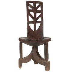 Antique Hand-Carved Ethiopian Chair