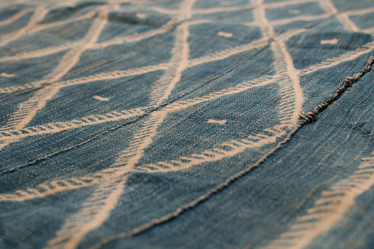 Tribal African Vintage Indigo Textile from Ghana or the Ivory Coast