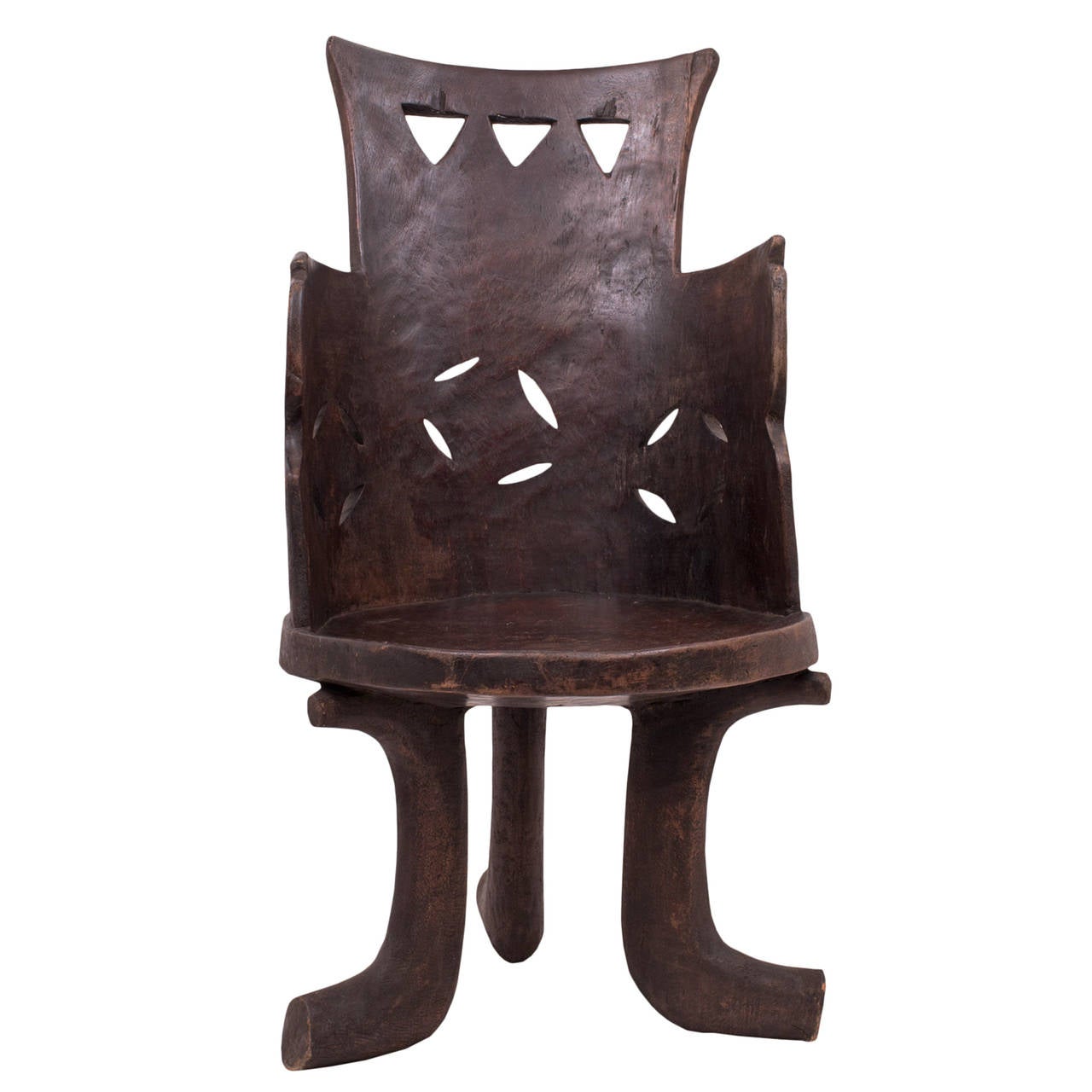 Traditional Ethiopian Wood Chair For Sale at 1stdibs