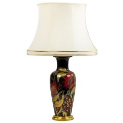 A Lamp Formed Of A Zsolnay Lustre Vase By Gizella Kocsis