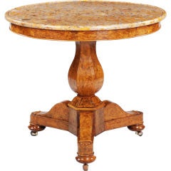 A Charles X Walnut Gueridon