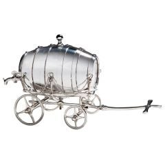 Antique A Silver-plated Spirit Barrel