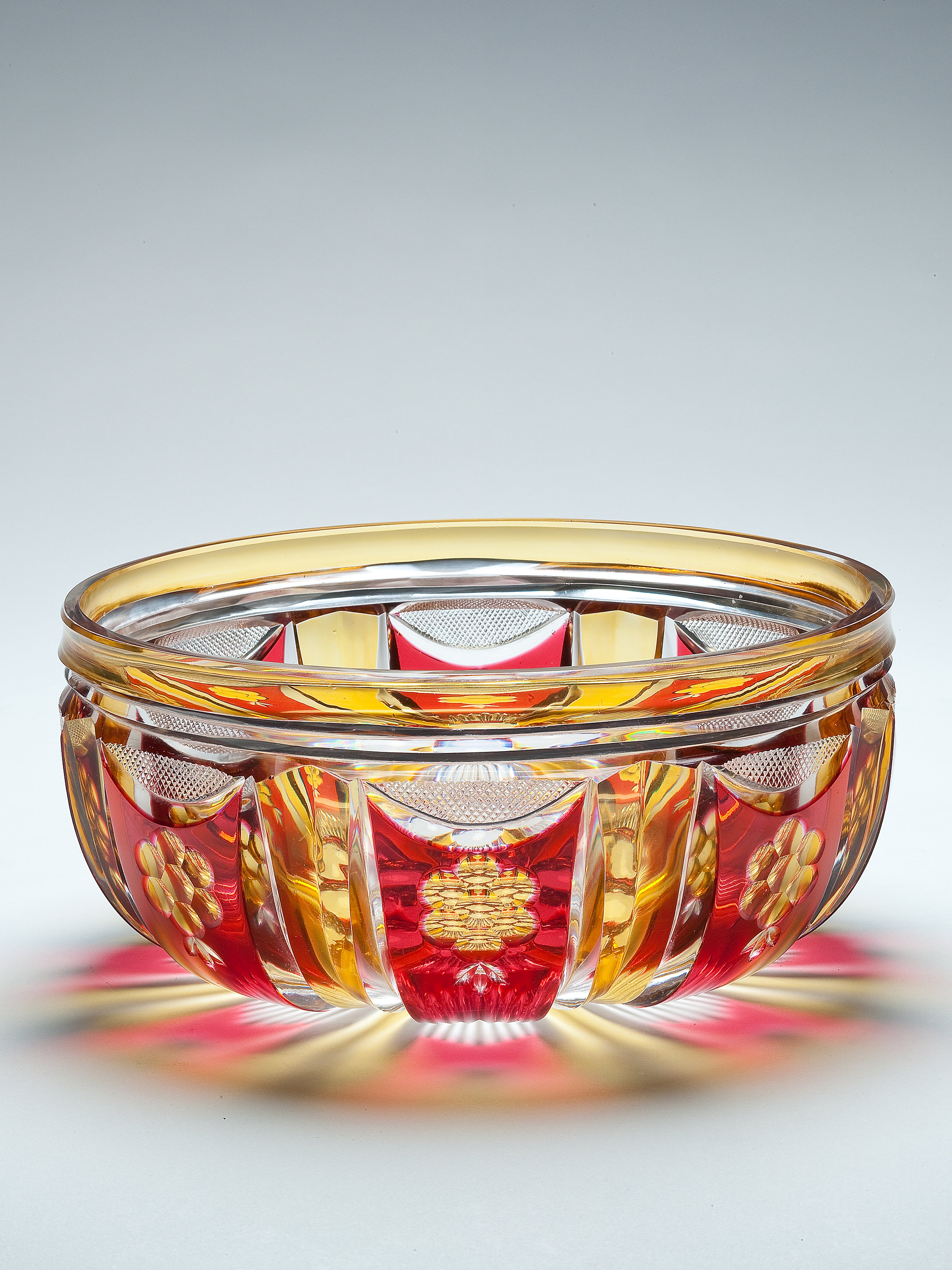 An Art Deco Val St Lambert Crystal Glass Bowl