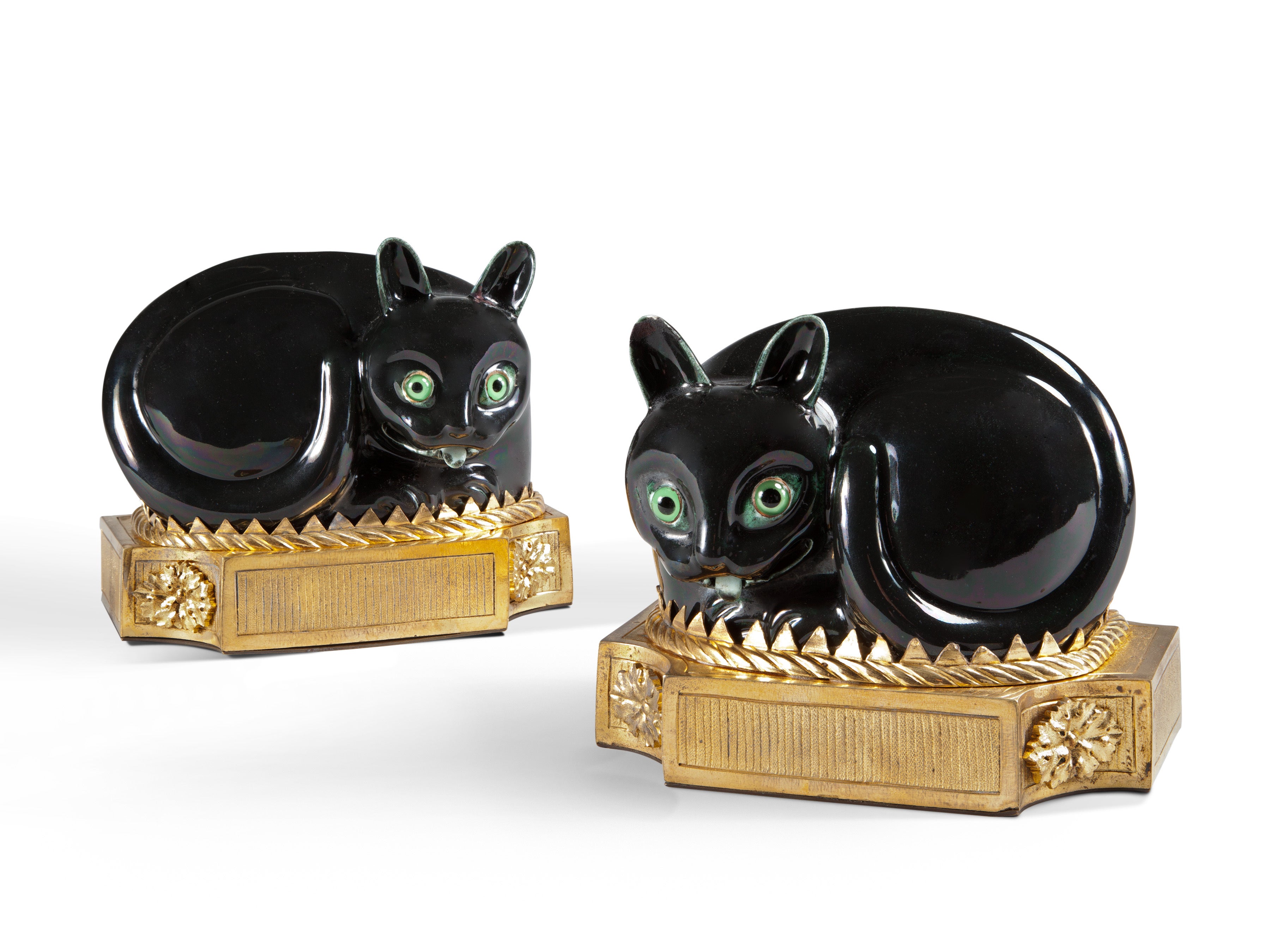 A Pair of Late 19th Century Porcelain Cats