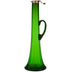 An Emerald Green Glass Decanter