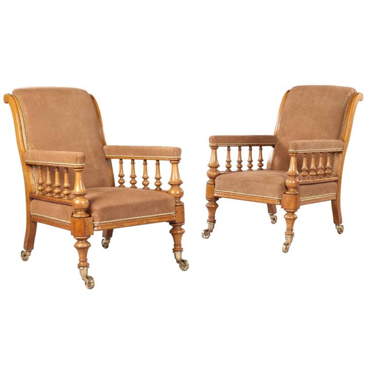 A Pair of Mid 19th Century Arm Chairs