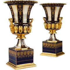 A pair of Medici Form Porcelain Vases