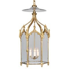 A Regency Brass Gothic Lantern A Regency Brass Gothic Lantern