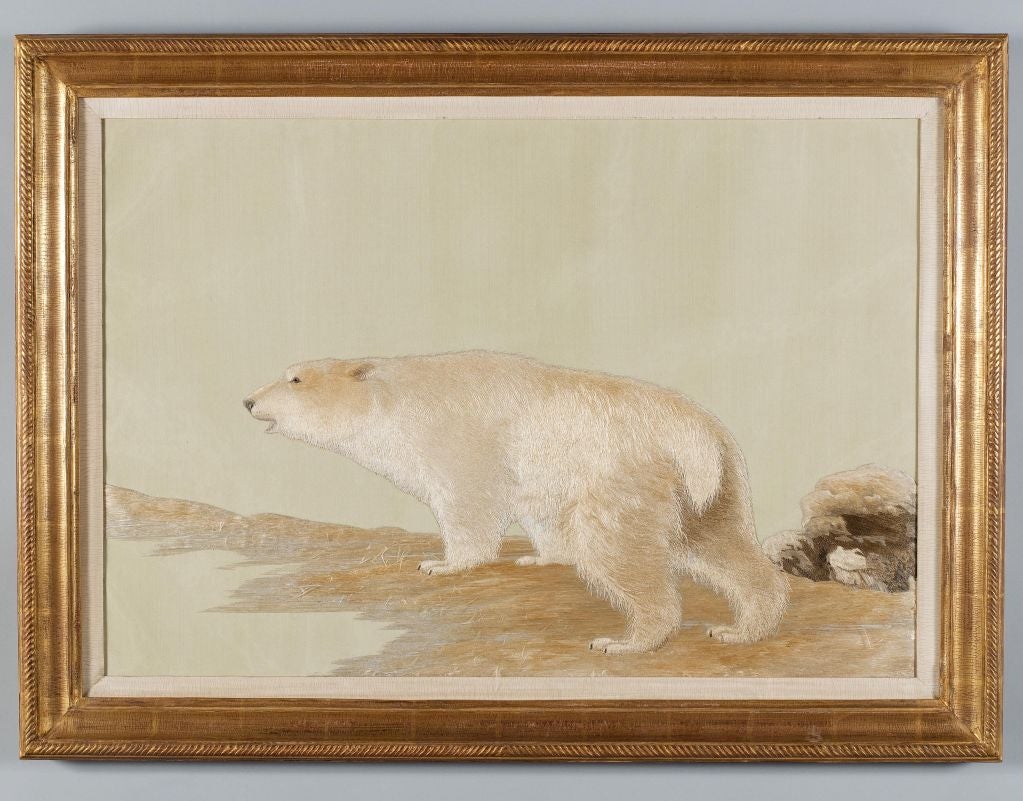 The polar bear is one of the most powerful images in art, and this was especially true between the end of the 19th century and the Art Deco period. In the Musee D'Orsay Francois Pompon's L'Ours Blanc is one of the main attractions, carved lifesize