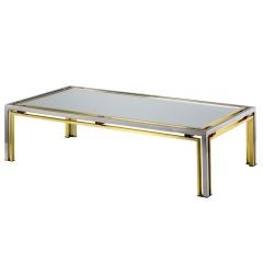 A 20th Century Chrome & Brass Low Table By Romeo Rega